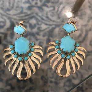 Kendra Scott turquoise statement earrings